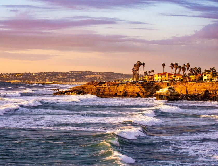 Sunset Cliffs in San Diego.