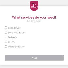 Select the services you require.