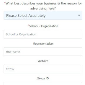 Fill in the online form.
