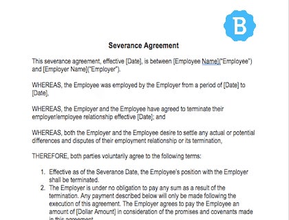 Severance Agreement Template