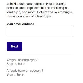 Sign up as an employer.