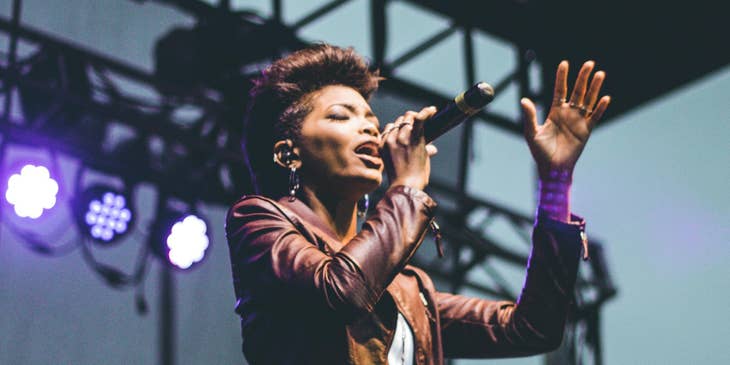 singer performing live