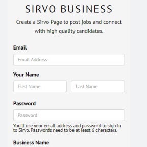Create your account.