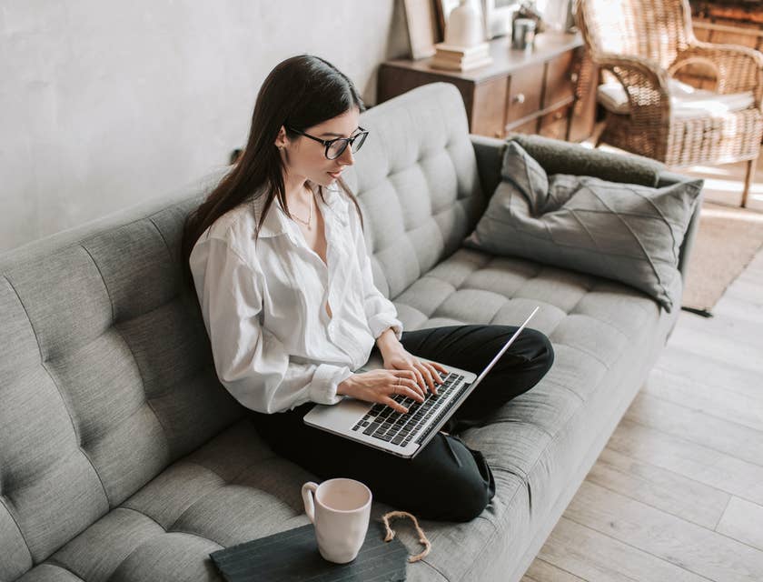 a social media intern working from home because of the pandemic.