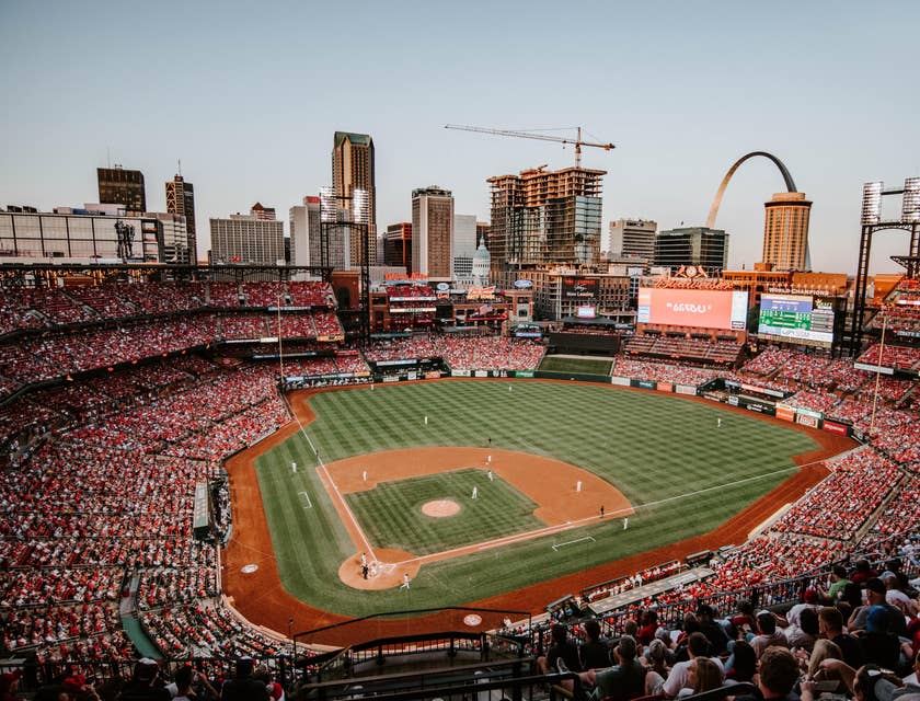 A baseball field in St Louis, Missouri.