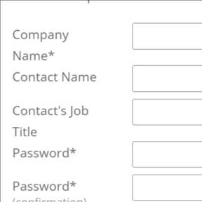Fill in your company information.