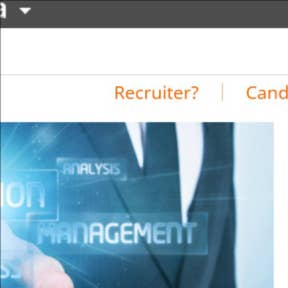 Click on the "Recruiter?" button.