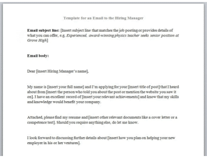 Email resume submit What is