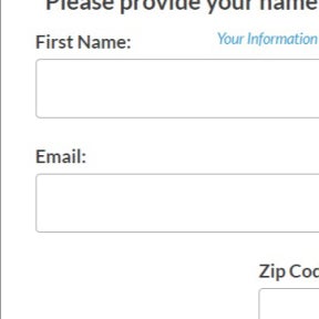 Fill in your name and email address.