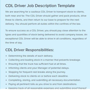 Use an HR driver job description template.