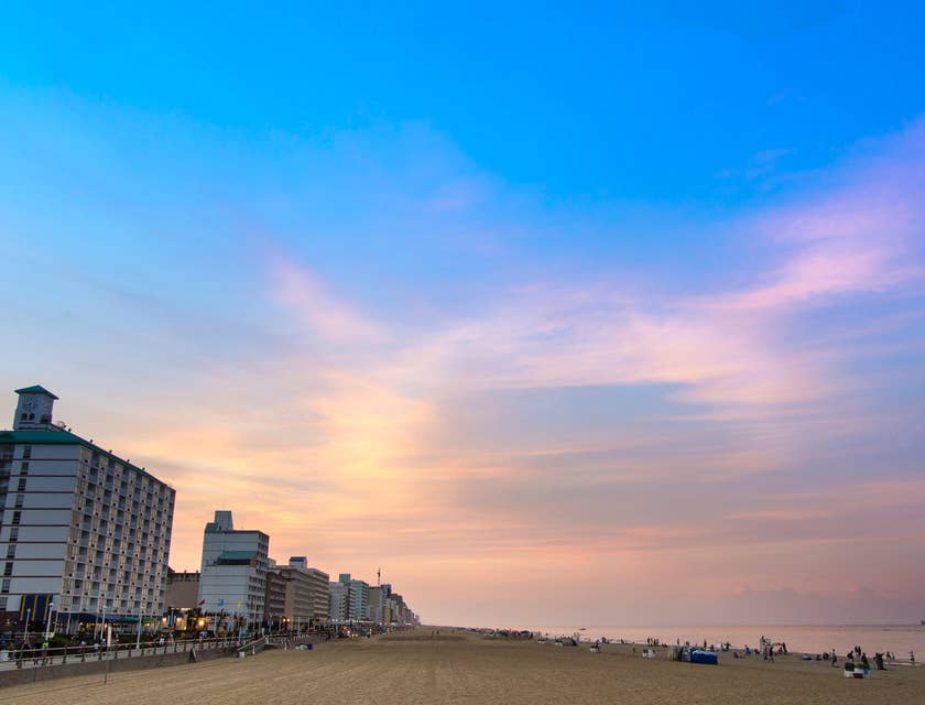 Sunset over Virginia Beach, Virginia.