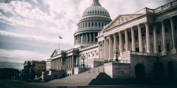 The Capital building in Washington, DC.