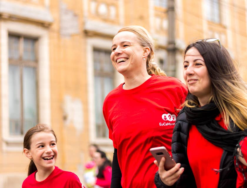 Youth support workers participating in a community event for the youth