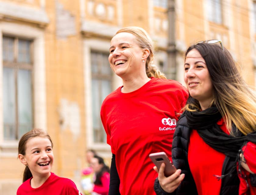 Youth support workers participating in a community event for the youth